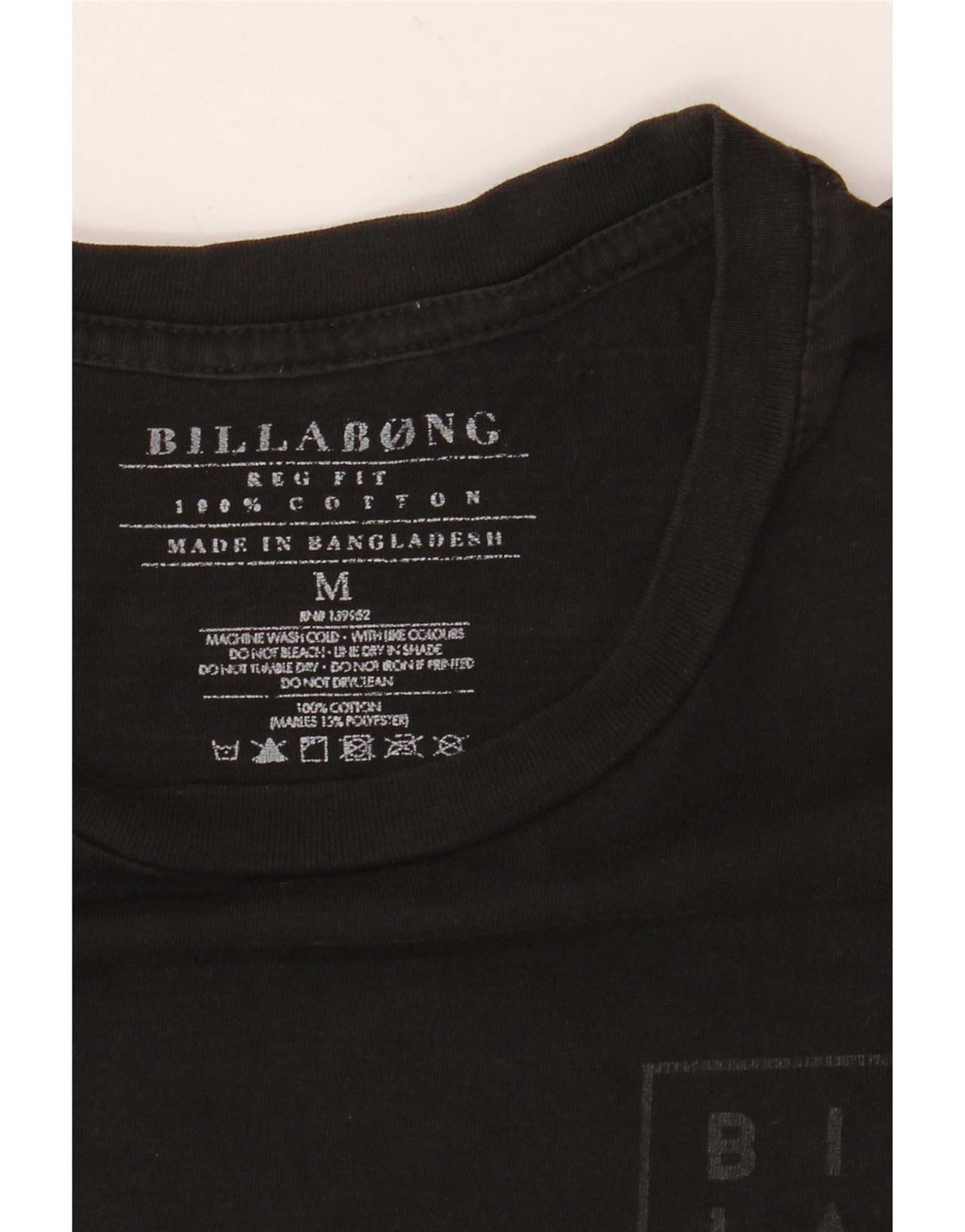 Billabong Ανδρικό T-Shirt Regular Fit Top Μεσαίο μαύρο βαμβακερό