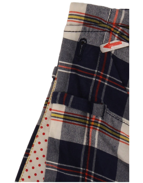 J. Crew Γυναικείο σορτς Chino US 4 Small W30 Navy Blue Check Βαμβακερό
