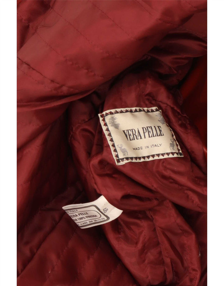 Vintage Γυναικείο Δερμάτινο Παλτό IT 48 XL Maroon