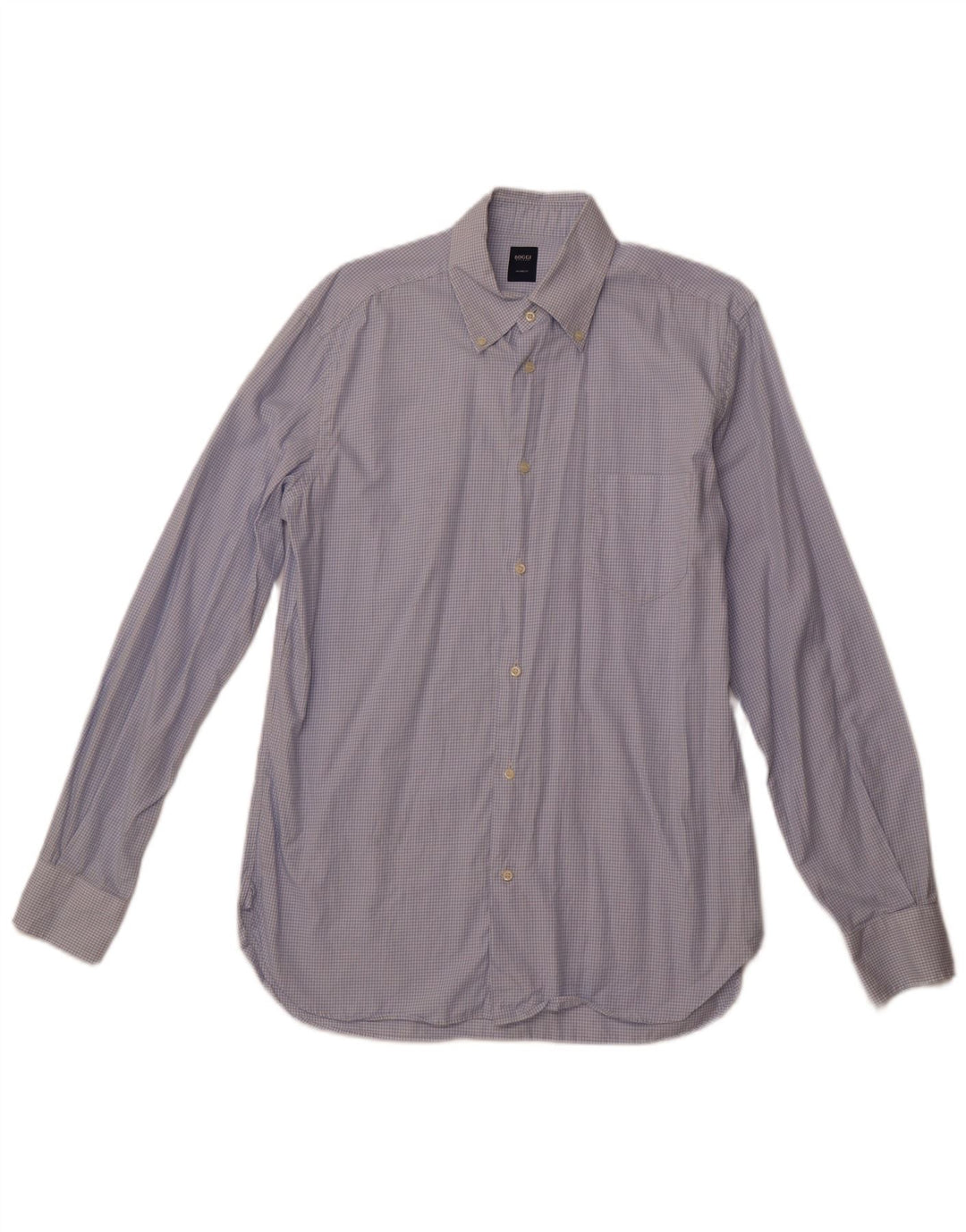 Ανδρικό πουκάμισο BOGGI Tailored Fit Size 40 15 3/4 Medium Blue Check
