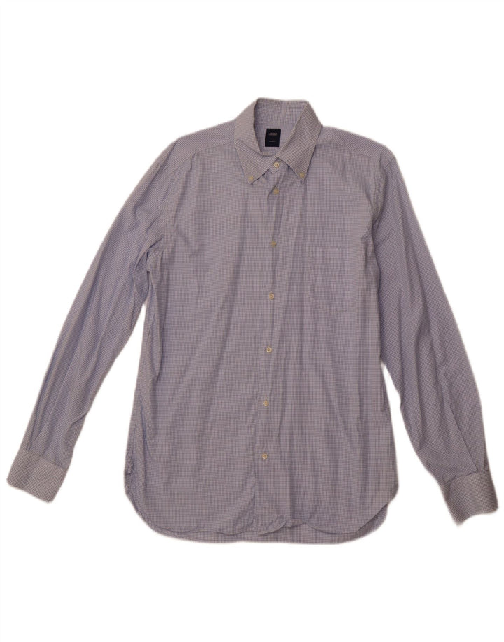 Ανδρικό πουκάμισο BOGGI Tailored Fit Size 40 15 3/4 Medium Blue Check