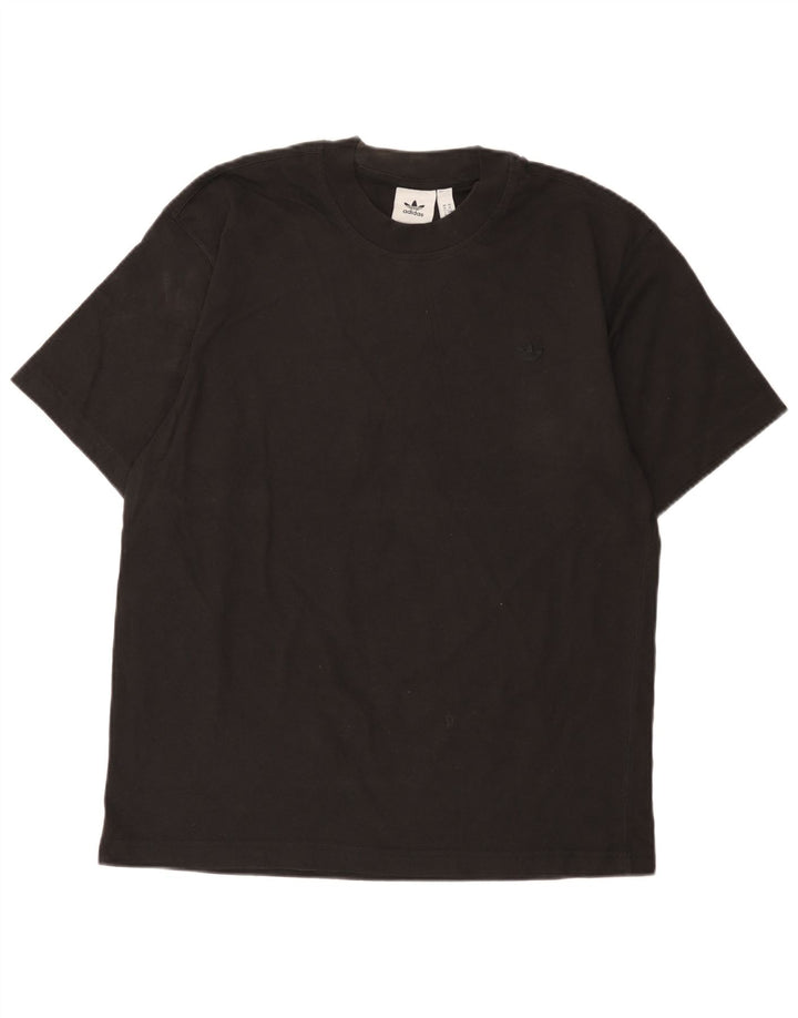Ανδρικό T-Shirt Adidas Τοπ μεσαίο μαύρο βαμβακερό