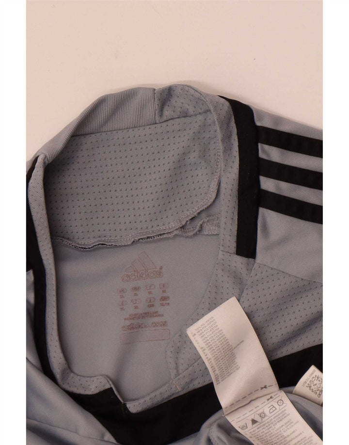 Ανδρικό τοπ Adidas μακρυμάνικο XL γκρι πολυεστέρας