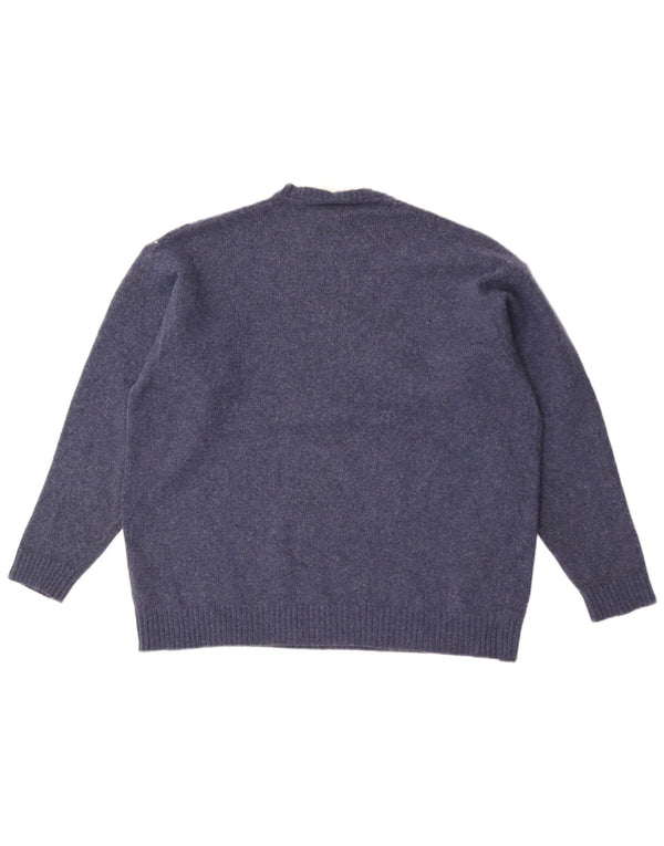 Green Leaves Ανδρικό πουλόβερ με λαιμόκοψη XL Navy Blue Argyle/Diamond