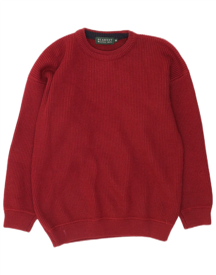Ανδρικό πουλόβερ Blarney Crew Neck Jumper από μεσαίο μπορντό μαλλί