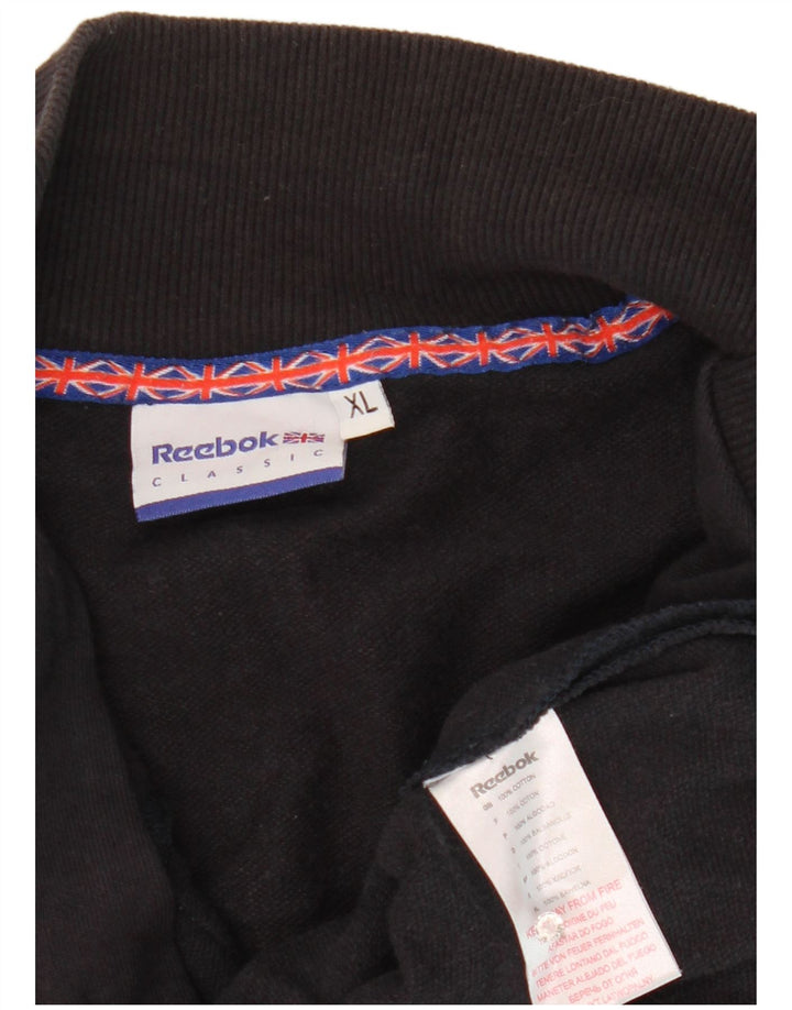 Ανδρική φόρμα Reebok Top Jacket XL Navy Blue ριγέ βαμβακερό