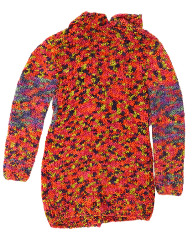 Vintage γυναικείο πουλόβερ Longline Cardigan UK 8 Μικρά πολύχρωμα Flecked