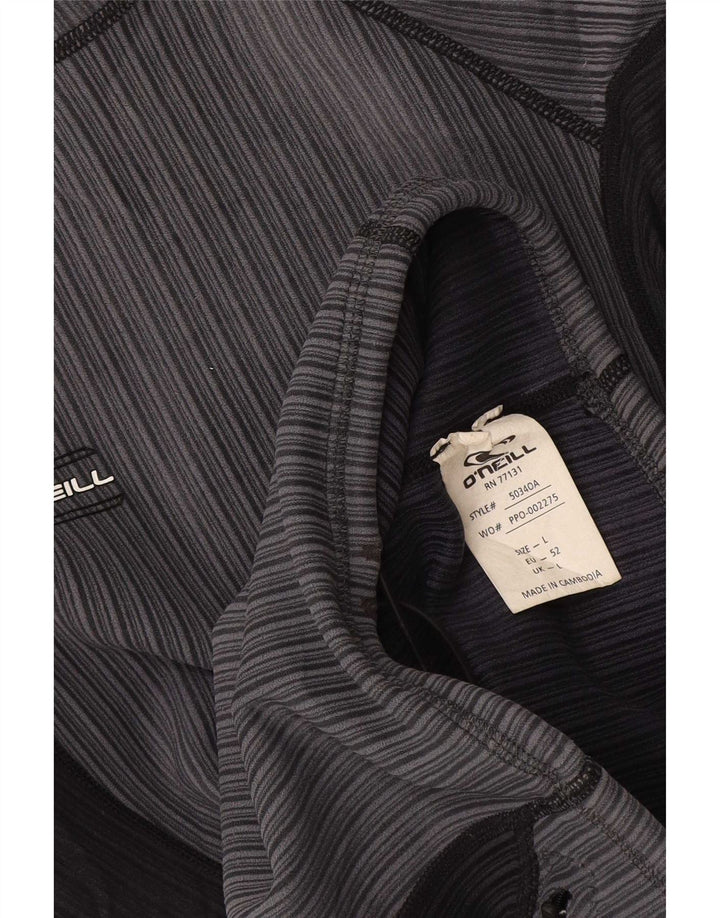 O'Neill γυναικείο τοπ μακρυμάνικο UK 14 Large Grey Colourblock Nylon