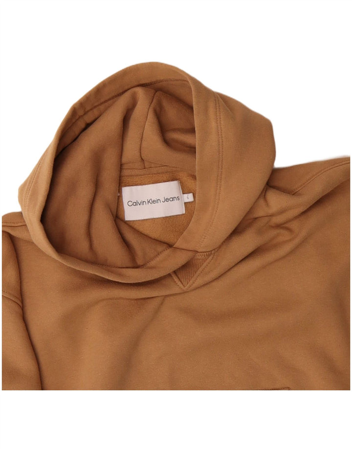 CALVIN KLEIN JEANS Γυναικεία κουκούλα με κουκούλα μεγάλου μεγέθους UK 10 Small Beige