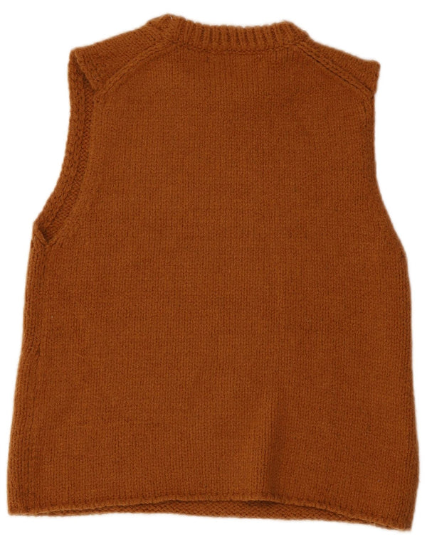 Zara Γυναικείο Γιλέκο Tank Top UK 12 Μεσαίο Καφέ Ακρυλικό