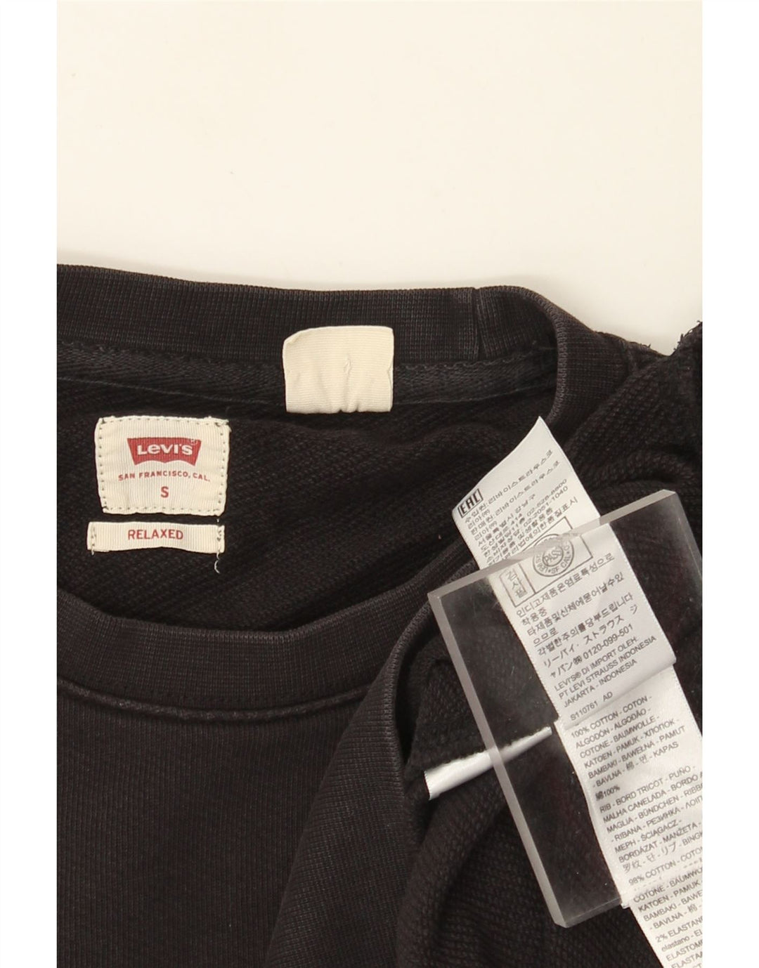 Ανδρικό γραφικό φούτερ Levi's Relaxed Jumper Small Black