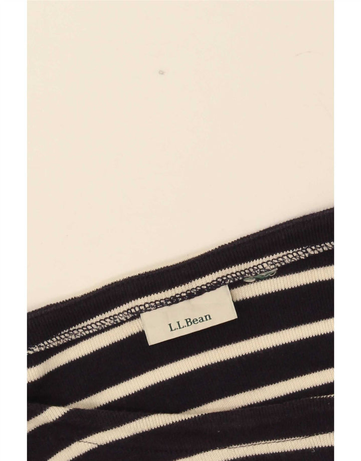 L.L.Bean γυναικείο τοπ 3/4 μανίκια UK 14 Medium Navy Blue ριγέ