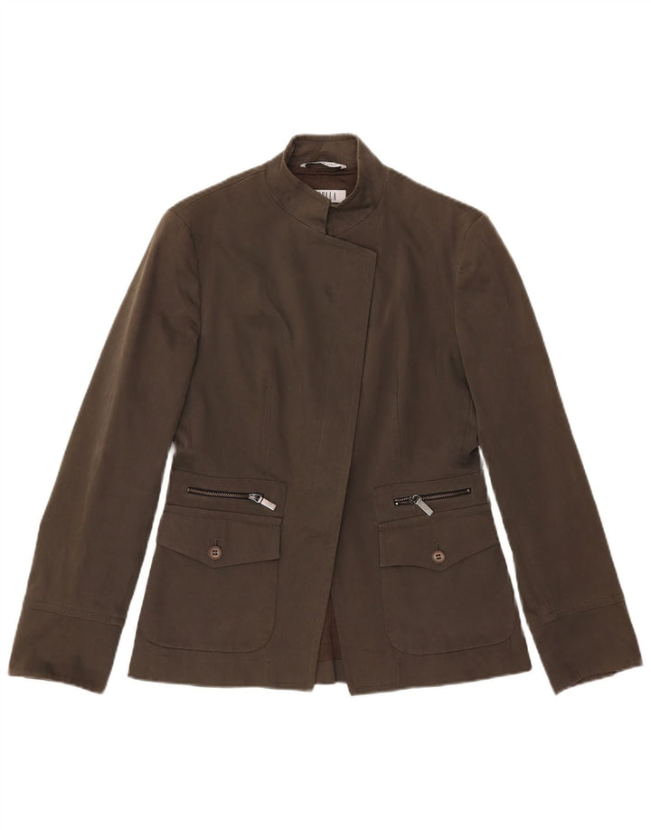 Marella Γυναικείο σακάκι UK 10 Small Brown Βαμβακερό