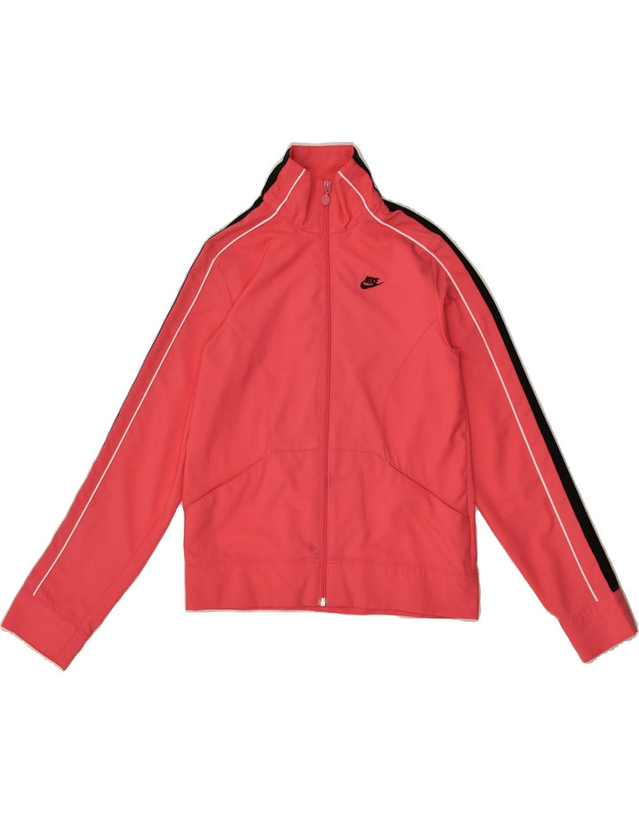 NIKE Womens Tracksuit Top Jacket UK 6 XS Pink Polyester | Vintage Nike | Thrift | Second-Hand Nike | Used Clothing | Messina Hembry 