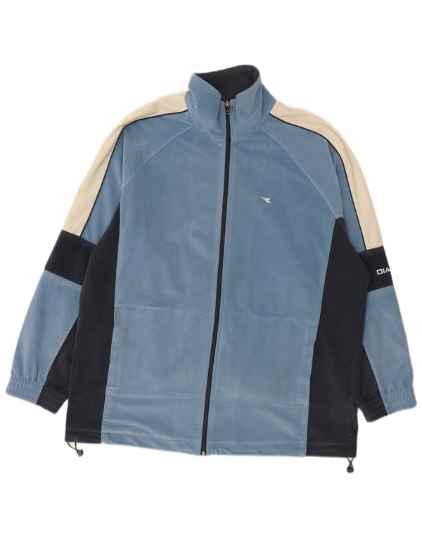 Diadora Ανδρική βελούδινη φόρμα UK 44 XL Blue Colourblock Polyester