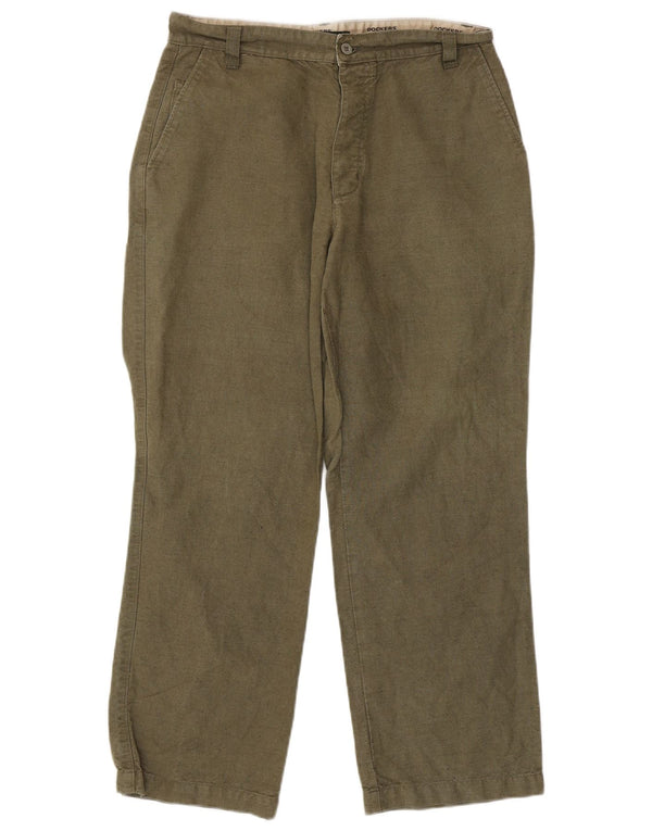 Dockers Ανδρικό ίσιο παντελόνι Chino W34 L30 Χακί Λινό