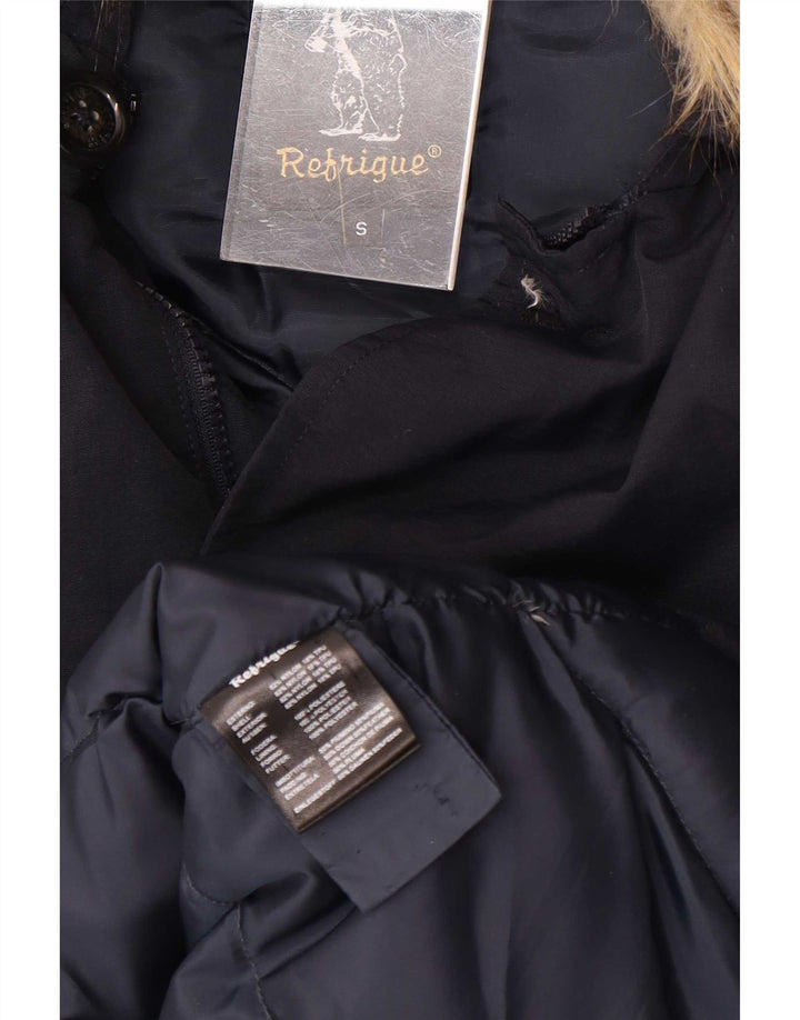 Refrigue Ανδρικό μπουφάν με κουκούλα UK 36 Small Navy Blue Nylon