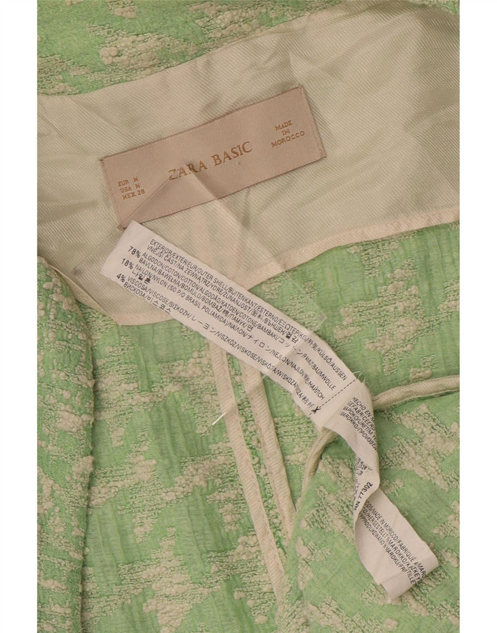 Zara Γυναικείο Πανωφόρι UK 14 Μεσαίο Πράσινο Houndstooth Βαμβακερό