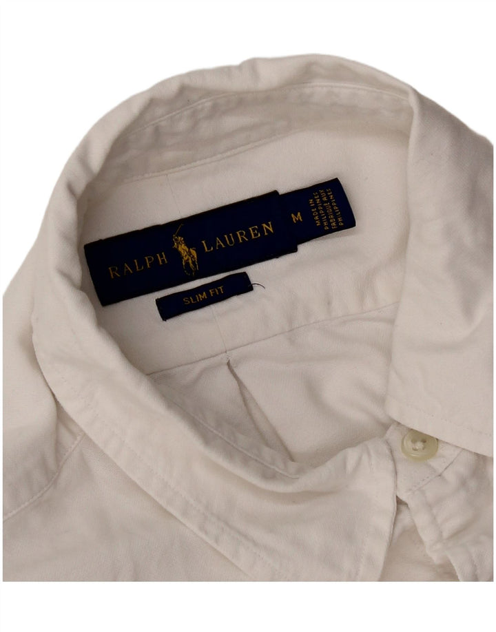 Ανδρικό πουκάμισο Ralph Lauren, μεσαίο λευκό βαμβακερό