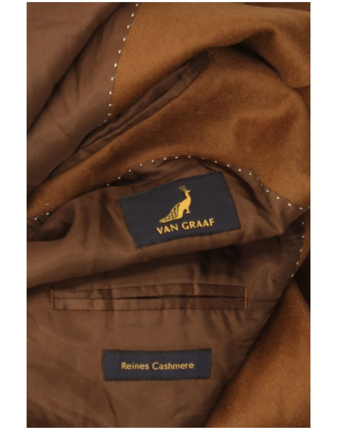 VAN GRAAF Ανδρικό σακάκι σακάκι με 3 κουμπιά UK 42 XL καφέ κασμίρ