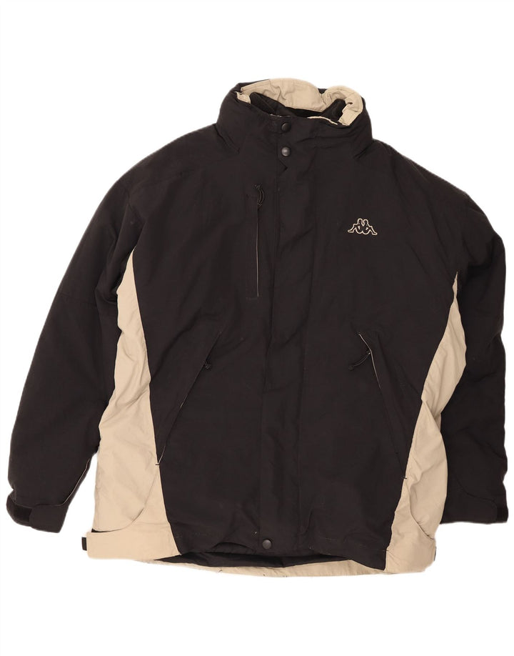 Ανδρικό μπουφάν KAPPA Loose Fit Windbreaker UK 40 Large Black Colourblock