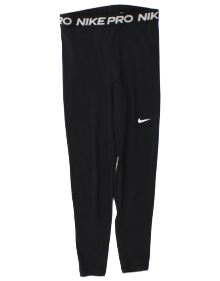 Γυναικεία Nike Dri Fit Graphic κολάν UK 10 Small Black Polyester