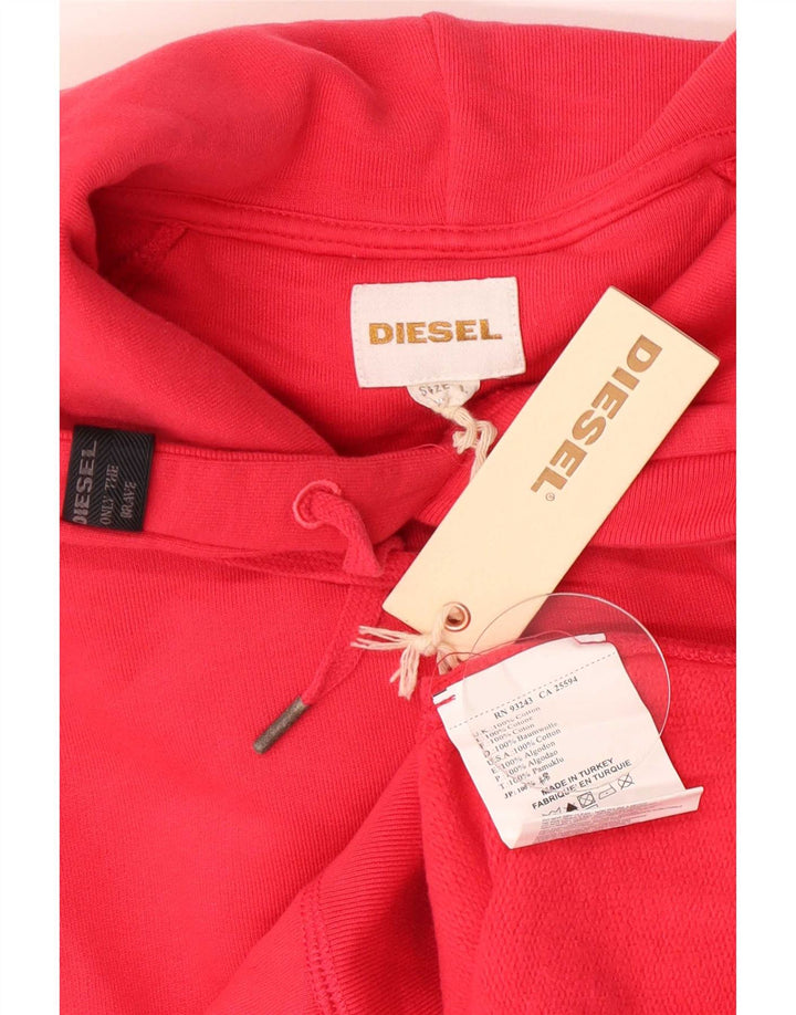 Diesel Ανδρικό Hoodie Jumper Μεγάλο Ροζ Βαμβακερό