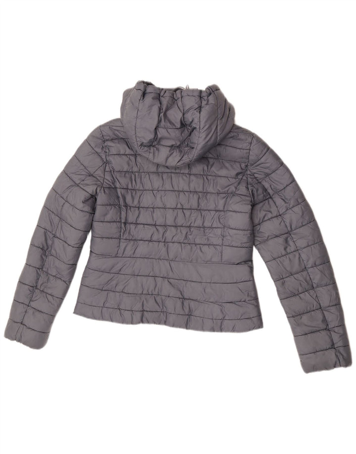 Zara Γυναικείο μπουφάν με κουκούλα UK 14 Large Grey Polyester