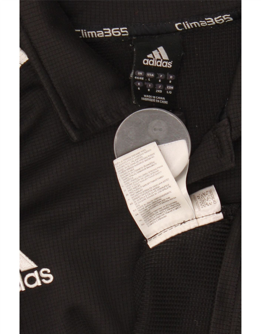 Ανδρικό μπλουζάκι πόλο ADIDAS New Zealand UK 44/46 Large Black Colourblock