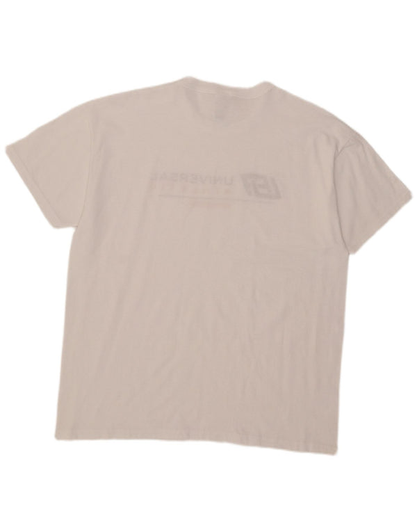 Ανδρικό γραφικό μπλουζάκι Russell Athletic Top μεγάλο λευκό βαμβακερό