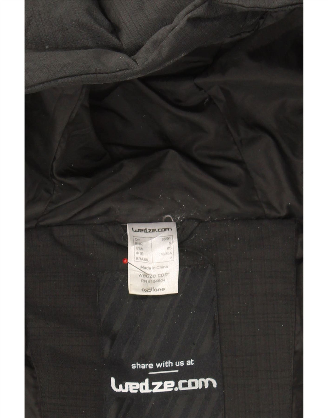 WED ZE Mens Hooded Padded Jacket UK 36 Small Black Polyester Vintage Wed Ze and Second-Hand Wed Ze from Messina Hembry 