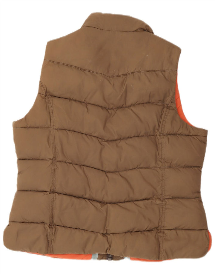 Joules Γυναικείο padded Gilet UK 16 Large καφέ πολυεστέρας