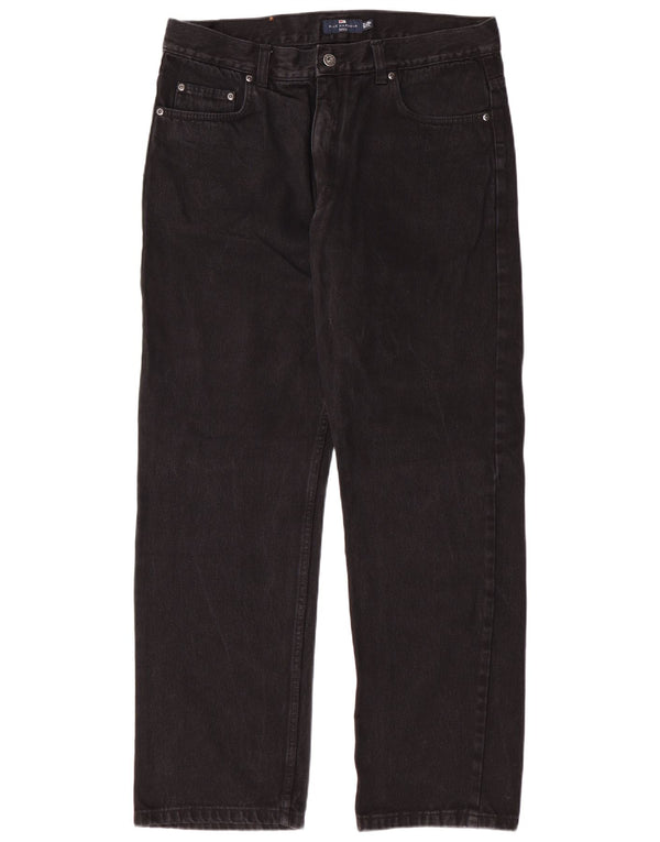 MARKS & SPENCER Ανδρικό μπλε Harbor Straight Jeans W36 L31 Black Classic