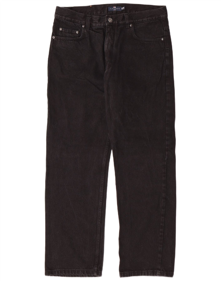 MARKS & SPENCER Ανδρικό μπλε Harbor Straight Jeans W36 L31 Black Classic