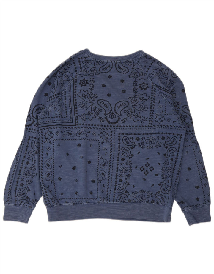 Marks & Spencer Γυναικεία φούτερ μεγάλου μεγέθους Jumper UK 10 Small Blue Paisley