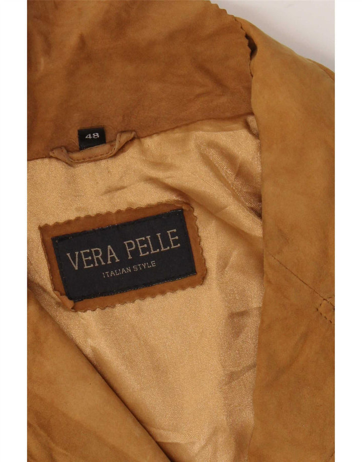 Vintage Γυναικείο Suede Jacket IT 48 XL Beige Leather