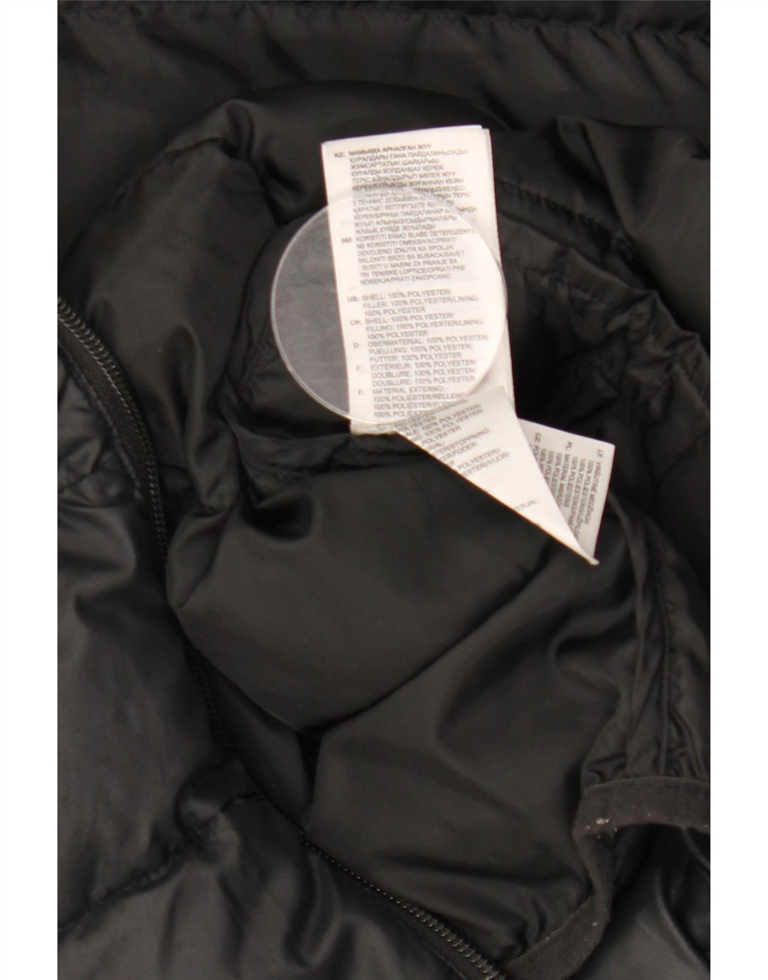 Μπουφάν με κουκούλα ADIDAS για αγόρια με επένδυση 9-10 ετών μαύρο πολυεστέρα