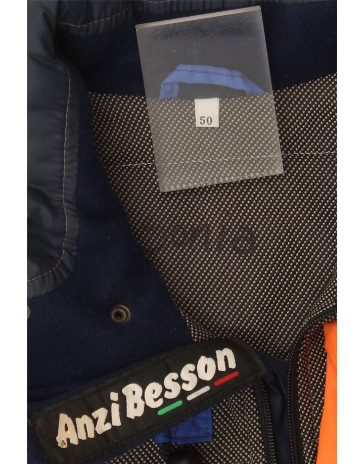 Ανδρικό μπουφάν σκι με κουκούλα Anzi Besson IT 50 Large Blue Colourblock