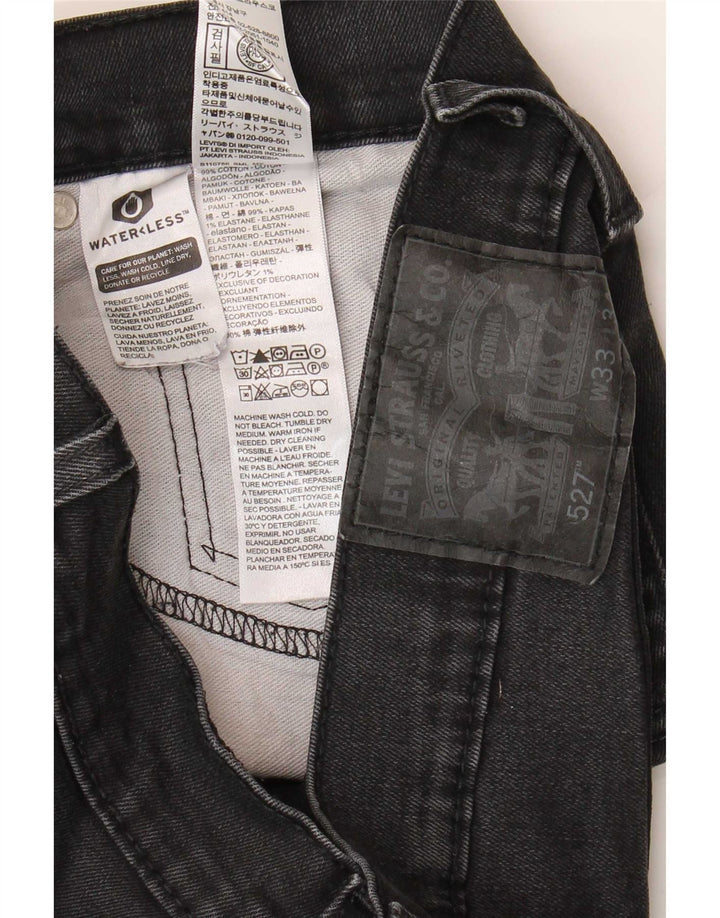 Levi's Mens 527 Bootcut Jeans W33 L34 Μαύρο βαμβακερό