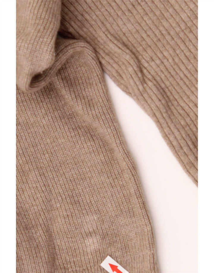 Ανδρικό πουλόβερ Massimo Dutti με φερμουάρ και φερμουάρ, μεγάλο μπεζ μαλλί