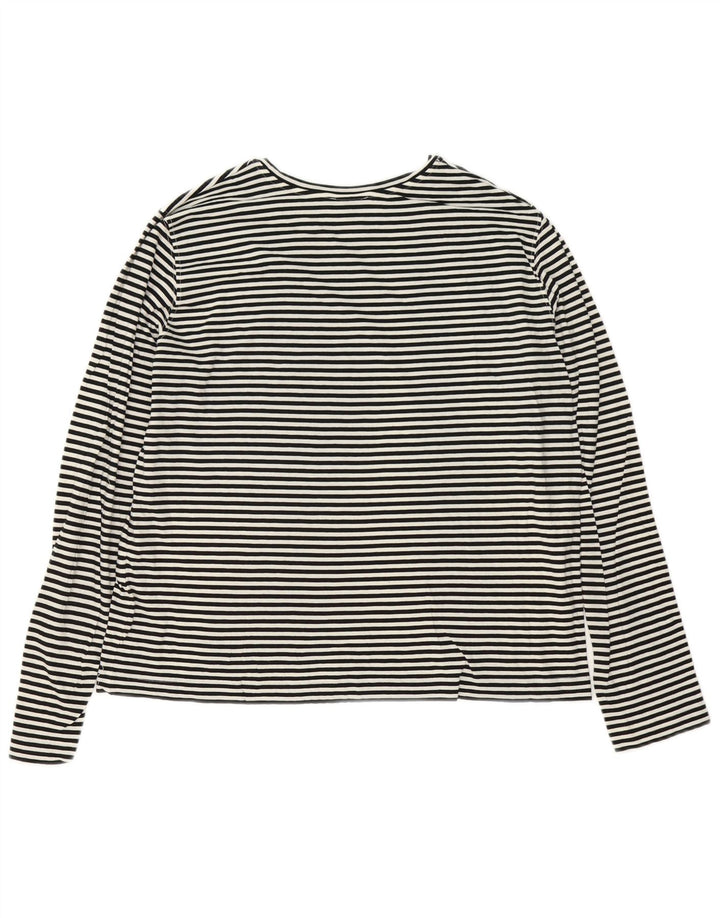 Massimo Dutti Γυναικείο μακρυμάνικο UK 16 Large White Pinstripe
