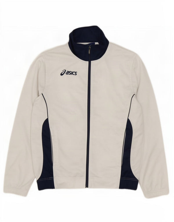 Ανδρική φόρμα Asics Top Jacket Small White Colourblock Polyester