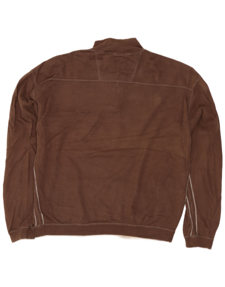Ανδρικό φούτερ Izod με φερμουάρ Jumper XL καφέ