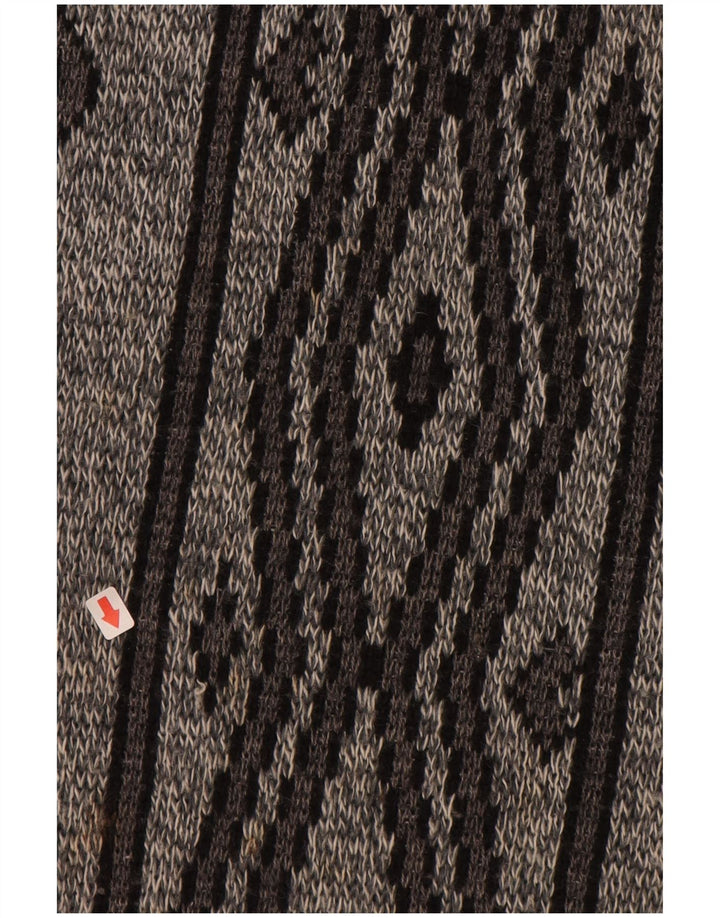 ANGELO LITRICO Ανδρικό πουλόβερ με λαιμόκοψη IT 52/54 Μεγάλο Γκρι γεωμετρικό