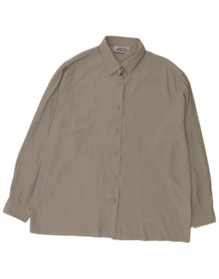 Amaranto Γυναικείο πουκάμισο Loose Fit Μπλούζα IT 50 XL Γκρι Πολυεστέρας