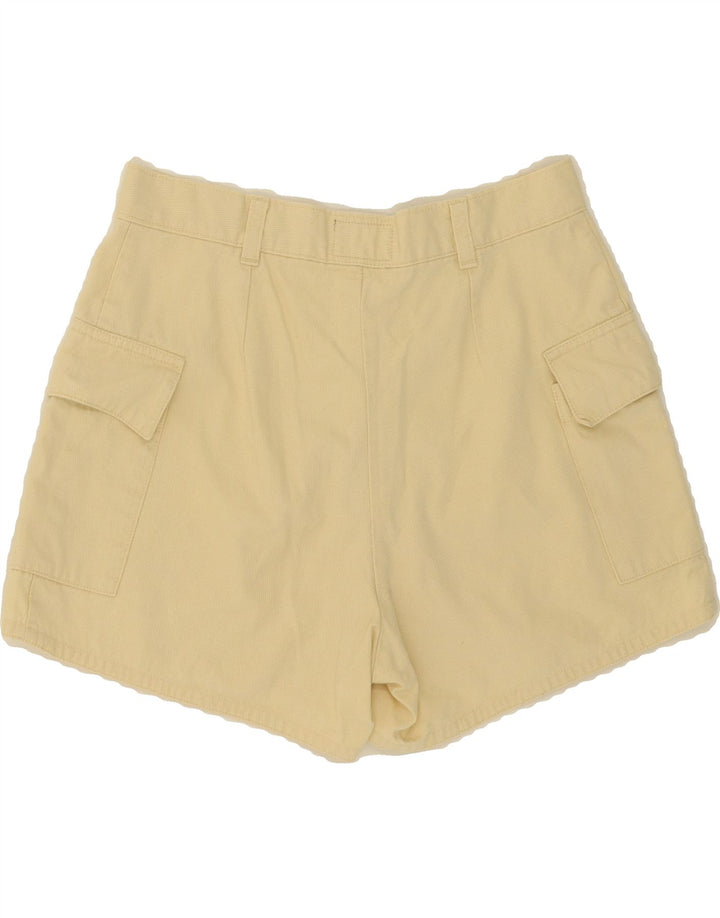 VINTAGE Womens Cargo Shorts W28 Medium  Yellow Striped Cotton Vintage Vintage and Second-Hand Vintage from Messina Hembry 