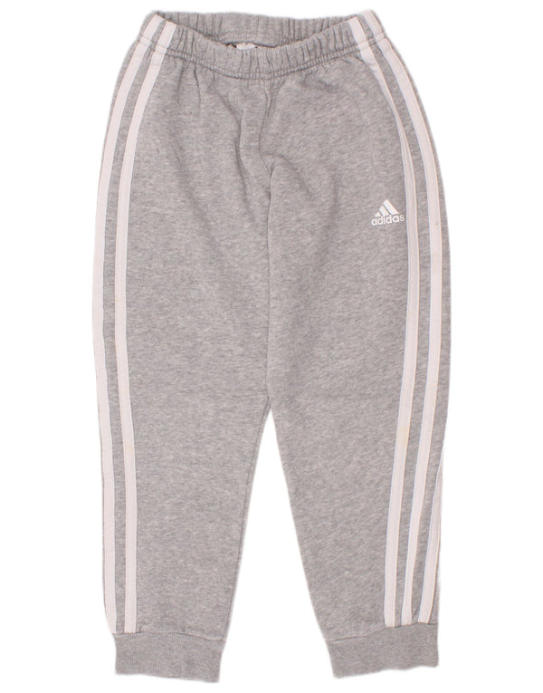 Adidas Boys αθλητική φόρμα παντελόνι Joggers 6-7 ετών βαμβακερή γκρι φλύκταινα