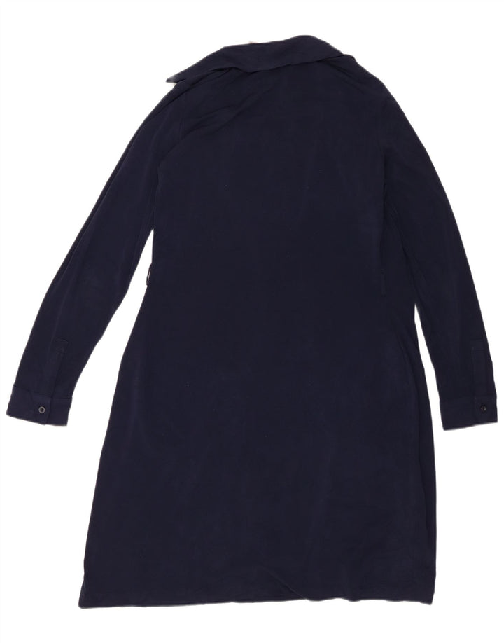 Γυναικείο φόρεμα Calvin Klein Wrap UK 14 Medium Navy Blue Polyester