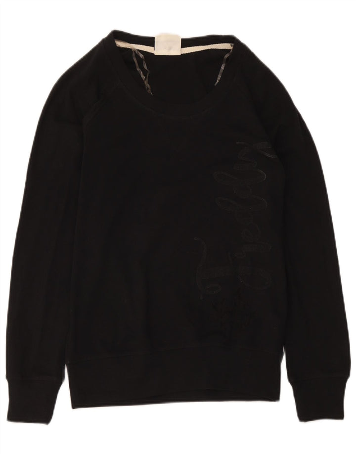 Γυναικείο γραφικό φούτερ Freddy Jumper UK 12 μεσαίο μαύρο βαμβακερό