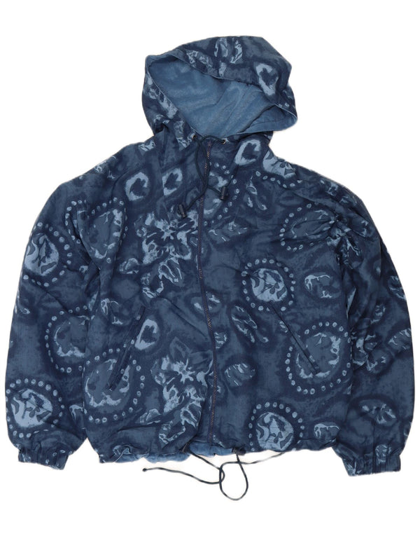 Ανδρικό Vintage Loose Fit Graphic Reversible Jacket UK 38 Medium Blue Floral